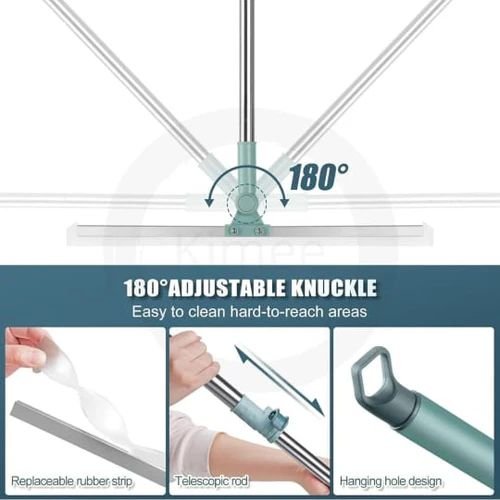 Silicone Head Heavy Duty Water Cleaner Mop with Long Telescopic Handle - Image 3