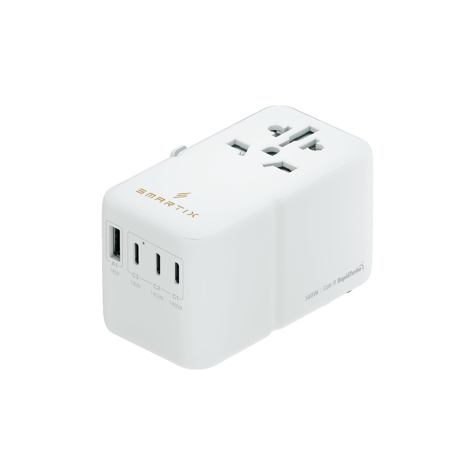 SMARTIX PREMIUM INTERNATIONAL TRAVEL ADAPTOR 140W - GEN 2 - Image 3