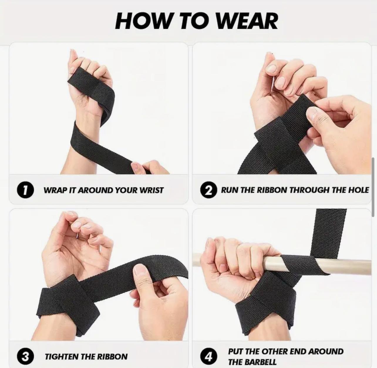 Premium Polyester Wrist strap For Weightlifting - Adjustable, Non-Slip Grip For Enhanced Strength & Powerlifting Performance - Image 12