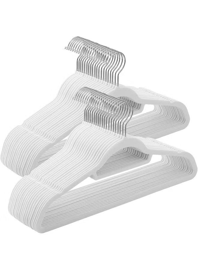 10 Pack Non-Slip Velvet Hangers 42cm With 360 Degree Rotatable Hook - Durable & Slim - Non Slip Hangers for Coat Hangers - Pant Hangers - Image 2