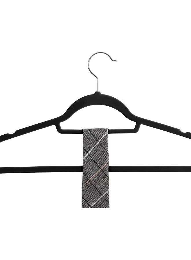 10 Pack Non-Slip Velvet Hangers 42cm With 360 Degree Rotatable Hook - Durable & Slim - Non Slip Hangers for Coat Hangers - Pant Hangers - Image 3