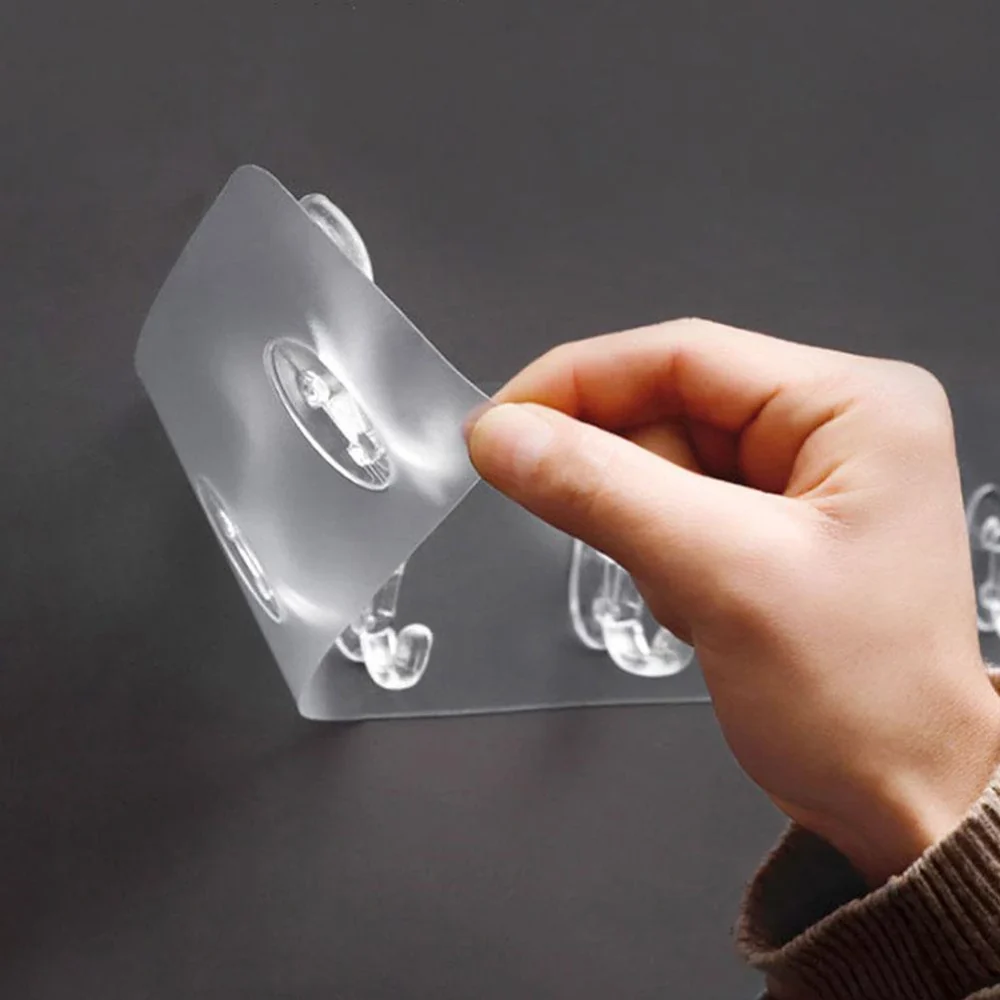 6 Hooks Wall Mount Transparent Hanger - Image 4