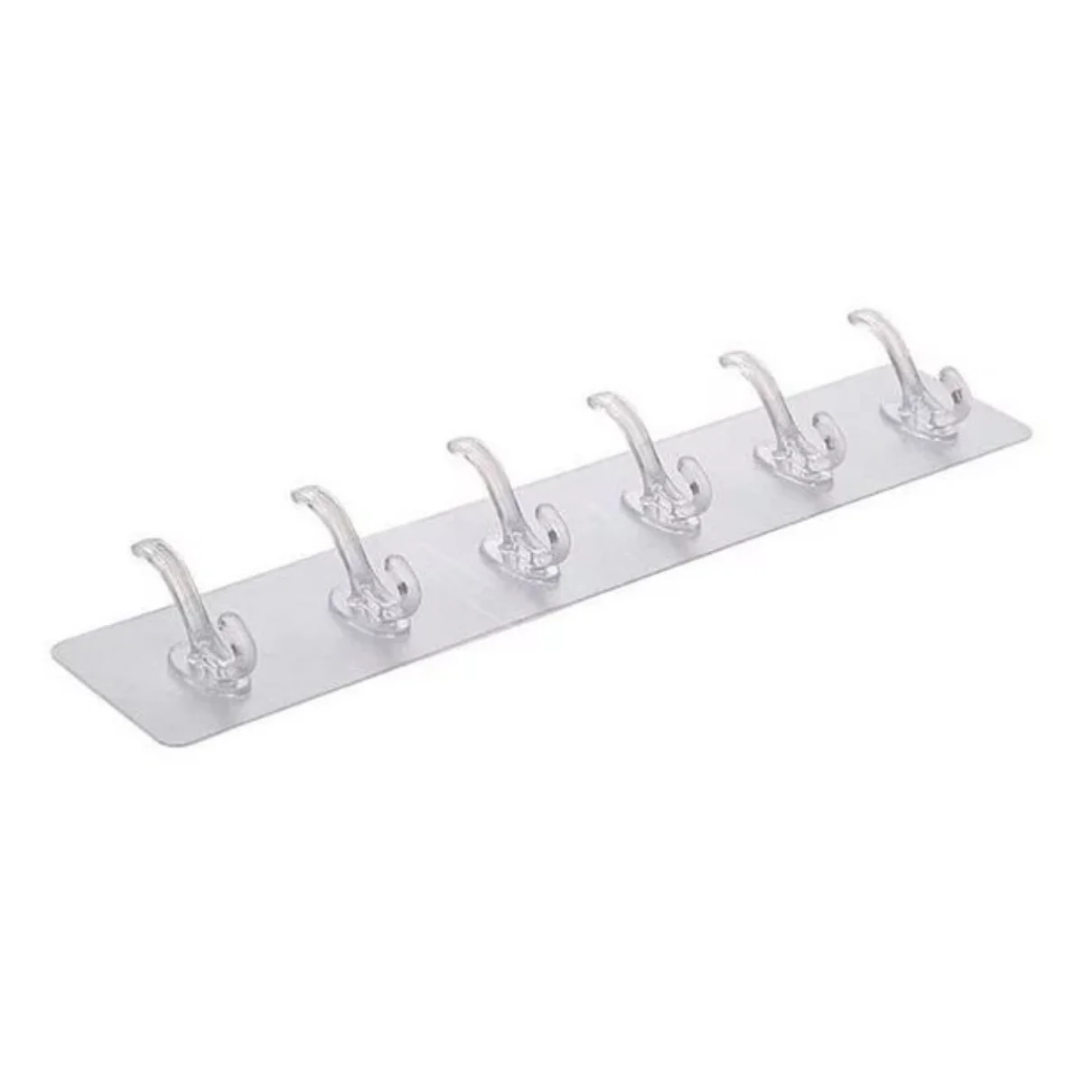 6 Hooks Wall Mount Transparent Hanger - Image 3