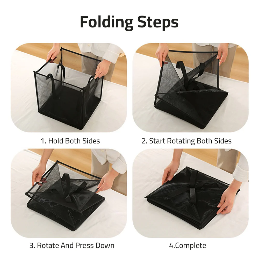Foldable Square Laundry Basket, Clothes Lightweight Laundry Hamper - Image 6